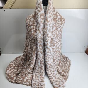 Time & Tru Cozy Cheetah Print Wrap w/ Arm Holes Super Soft One Size Fits Most